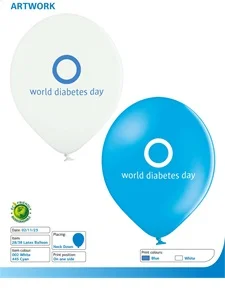 Reklameballon til World Diabetes Day