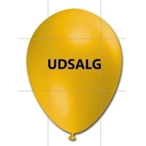 Gul Ballon til udsalg.