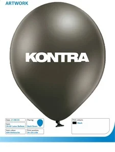 chrome ballon med logo til. Farve Antracit 