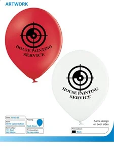 Rød og Hvid ballon med logo