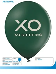 Dark Green ballon med logo