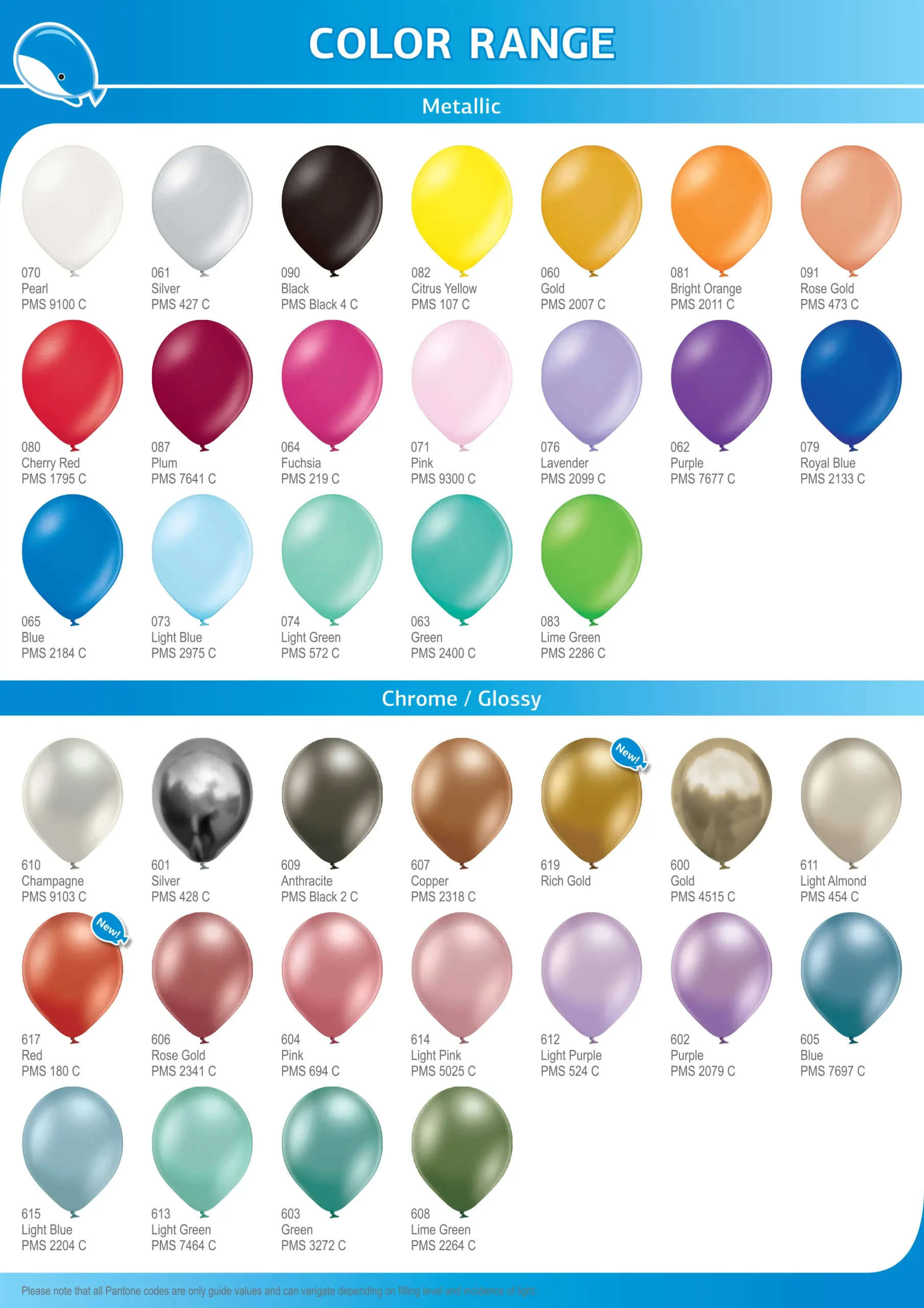 Print p&aring; Metallic og Chrome balloner med logo