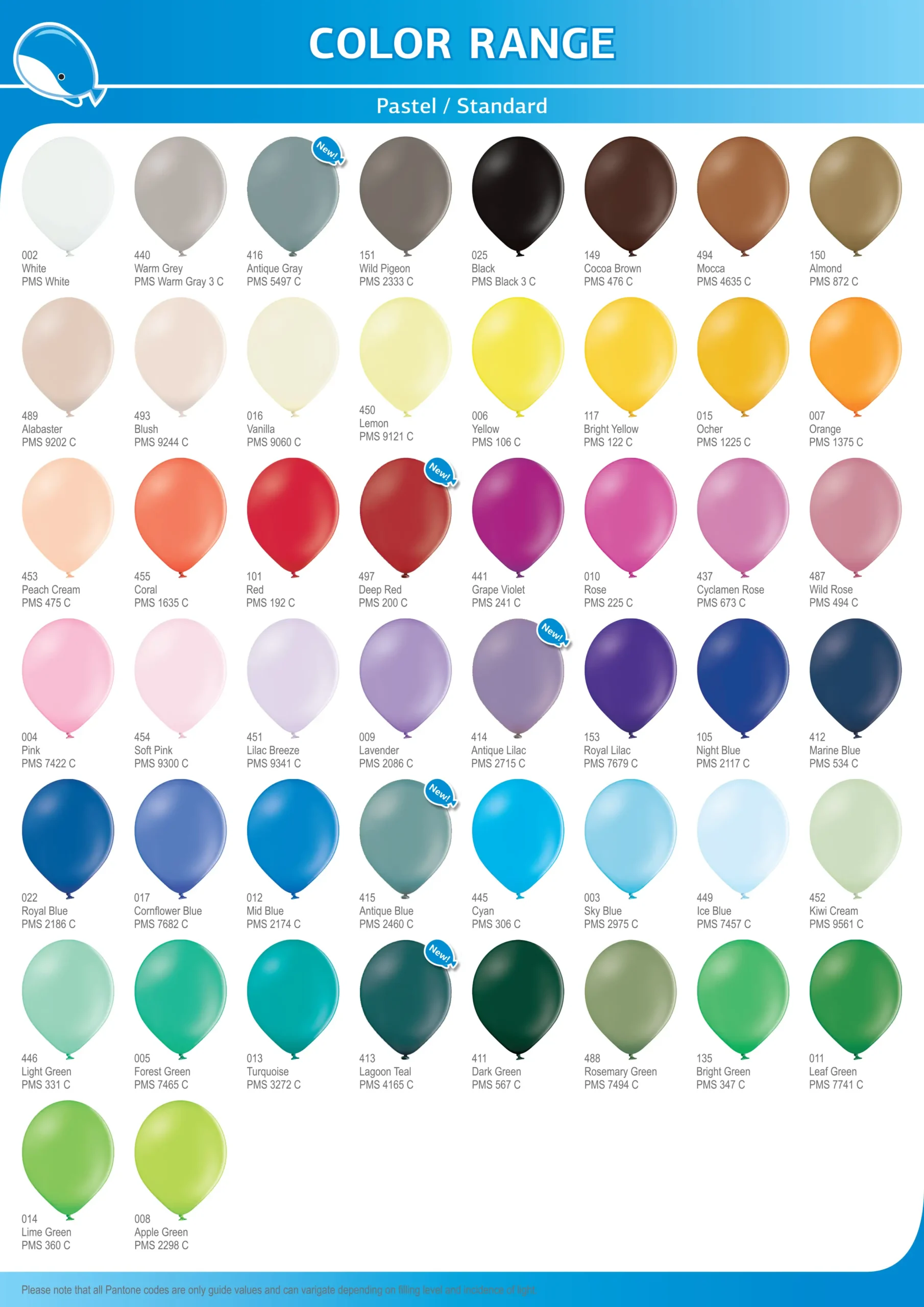 Pastel balloner til logo balloner med print